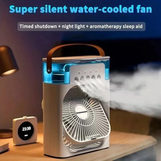 Portable Mini Air Cooler Fan 3 in 1 Ice Cold Cooling Air Conditioner Humidifier